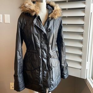 Sanctuary black quilted coat S